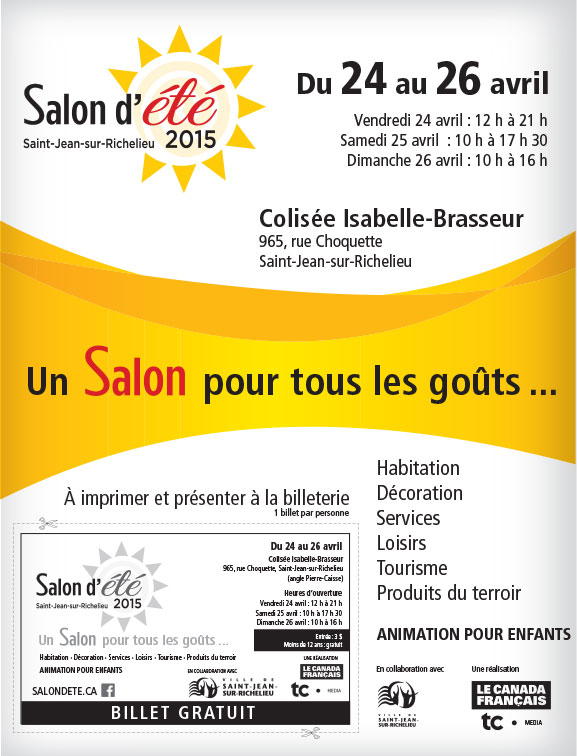 Le Salon d’été 2015 de Saint-Jean-sur-Richelieu